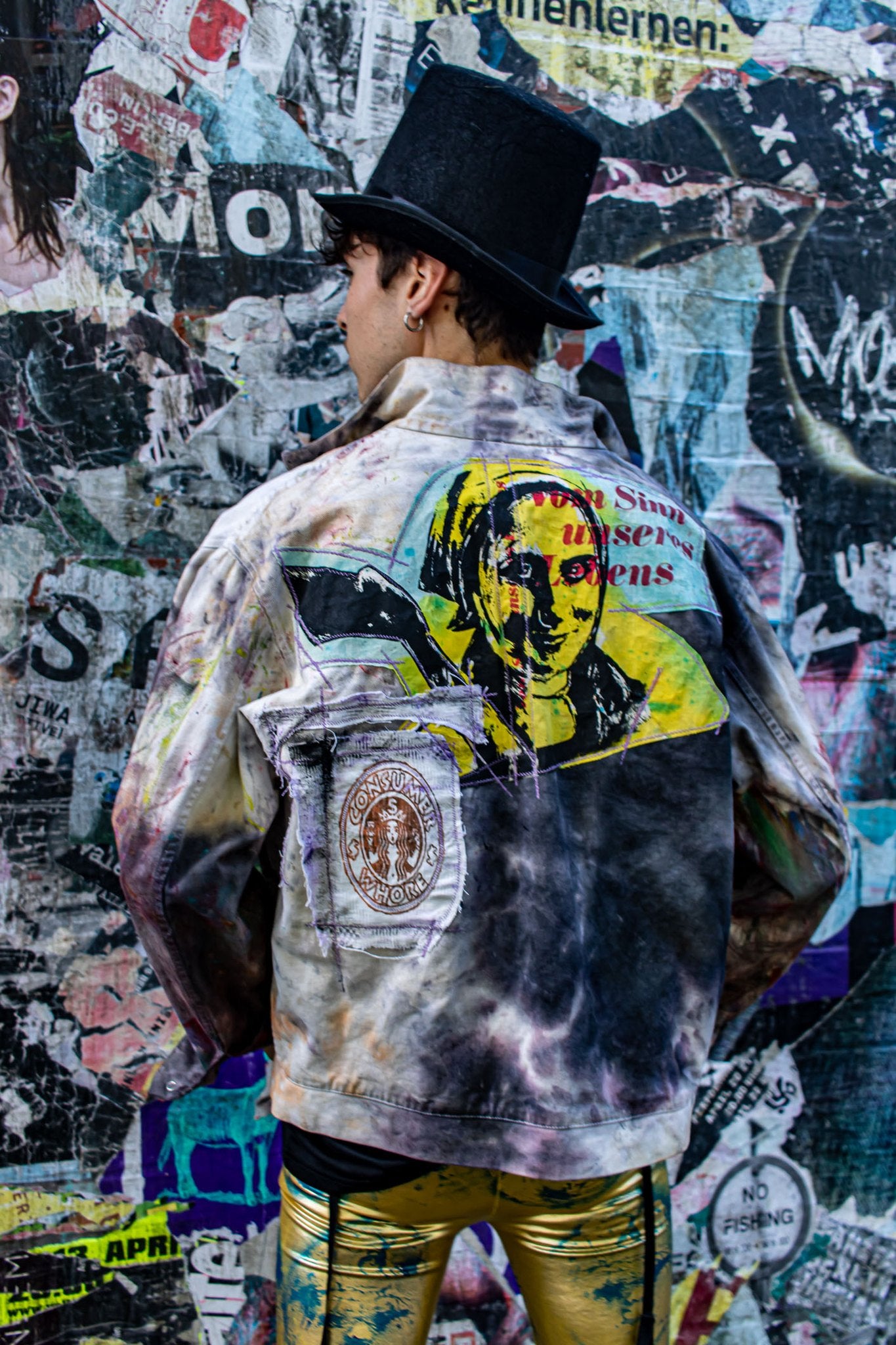 JeansJacke namens "vom Sinn unseres Lebens"