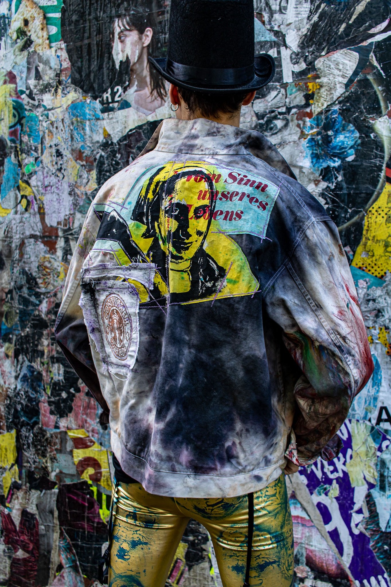 JeansJacke namens "vom Sinn unseres Lebens"