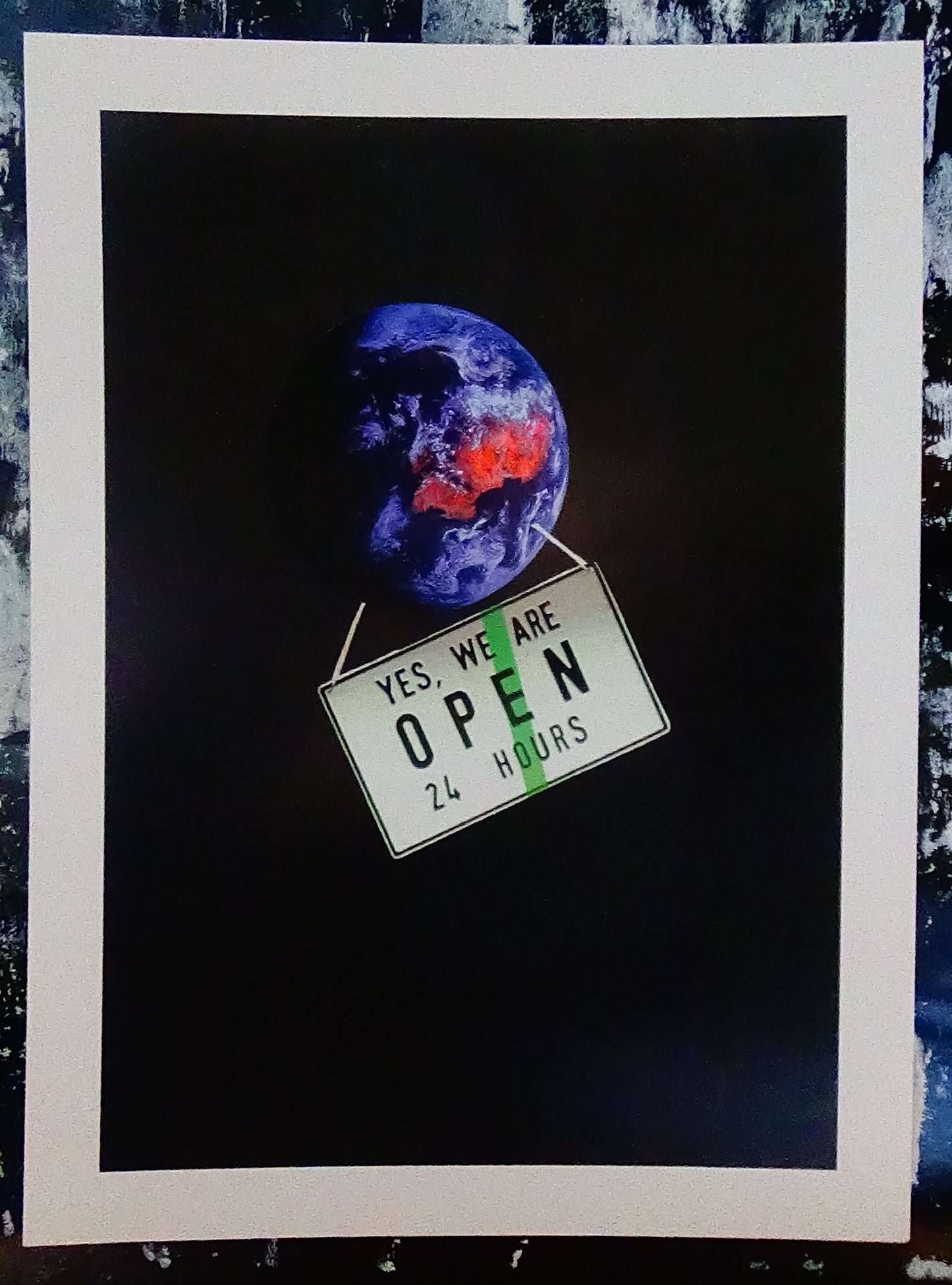 A4 Kunstdruck mit einem weißen Rand - Hochformat