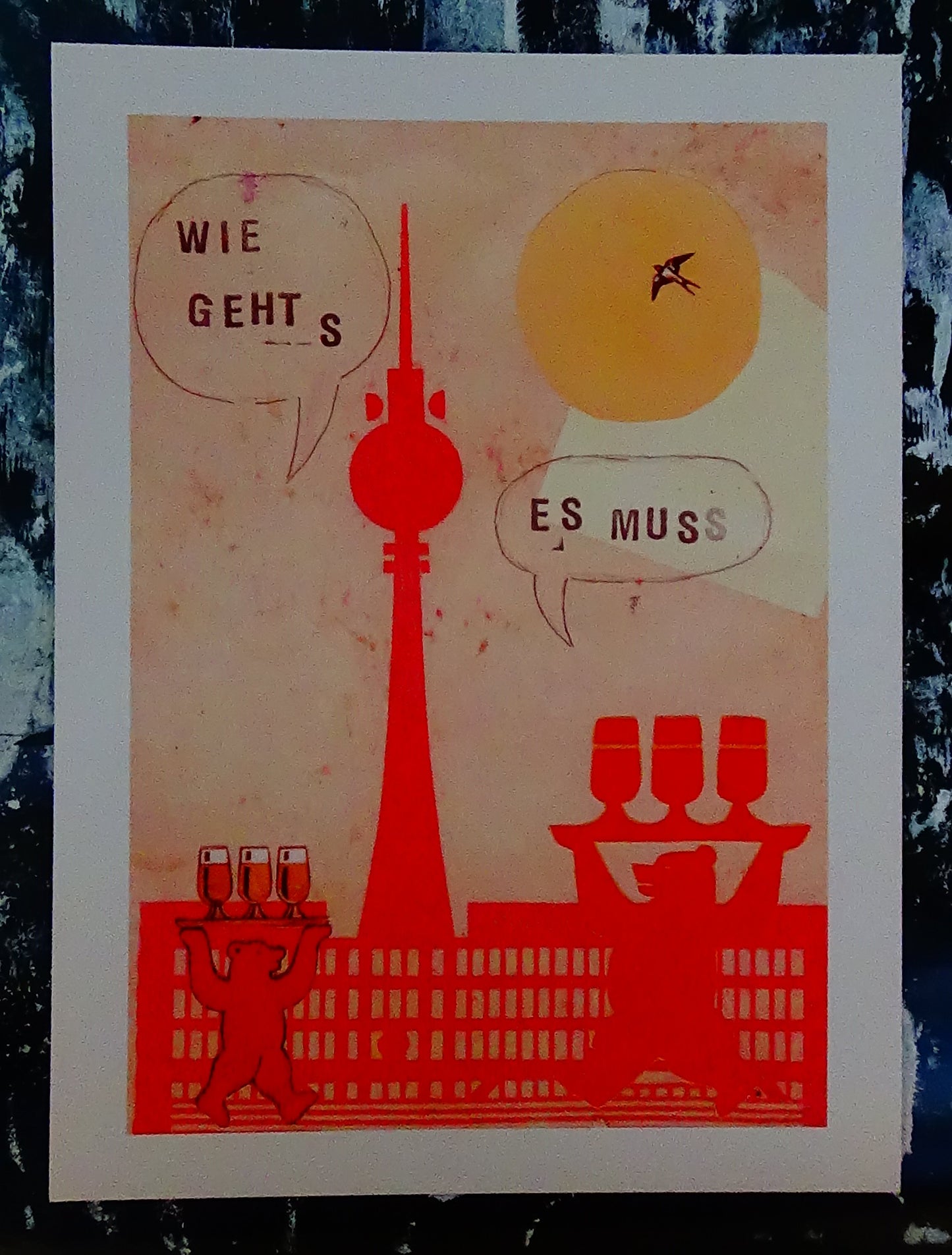A4 Kunstdruck mit einem weißen Rand - Hochformat