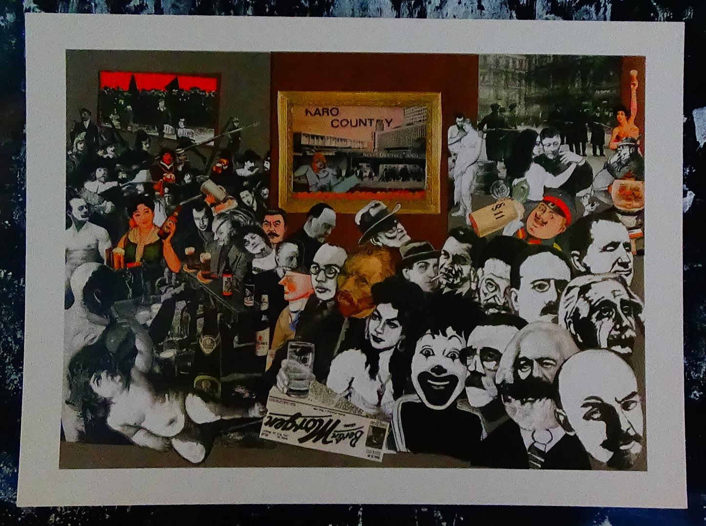 A4 Kunstdruck mit weißem Rand Querformat