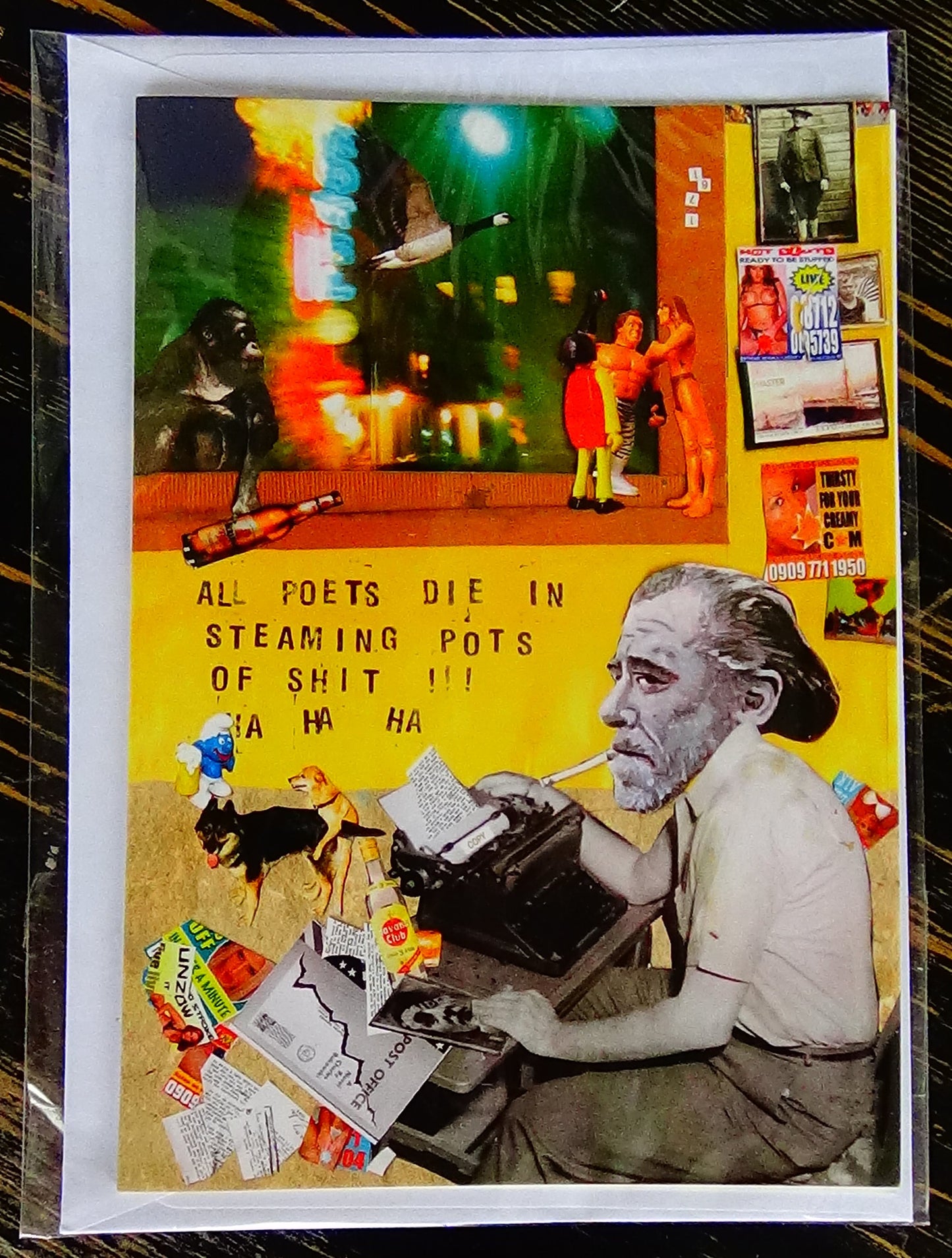 Postkarten mit Umschlag in Folie eingepackt