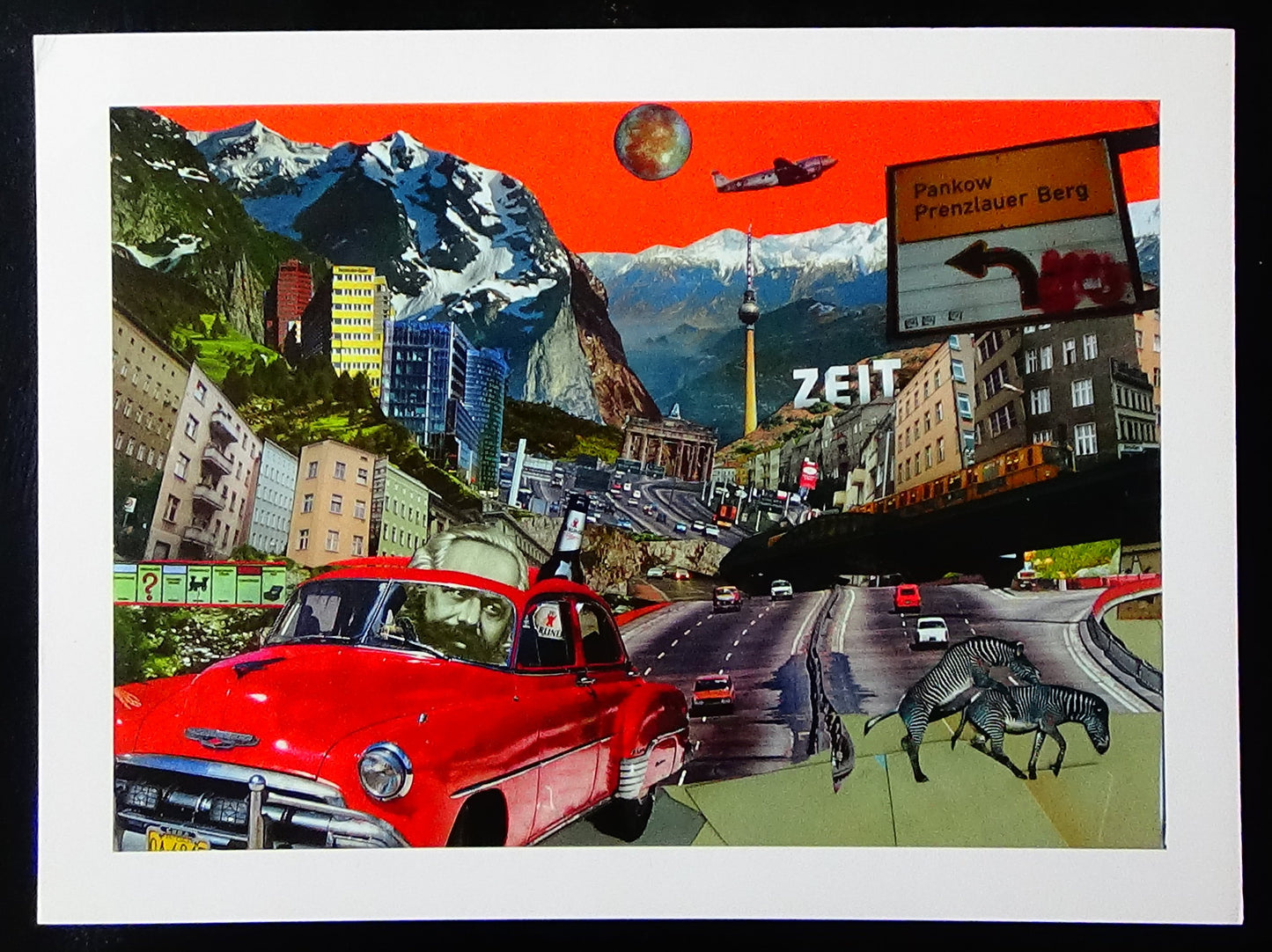 A4 Kunstdruck mit weißem Rand Querformat