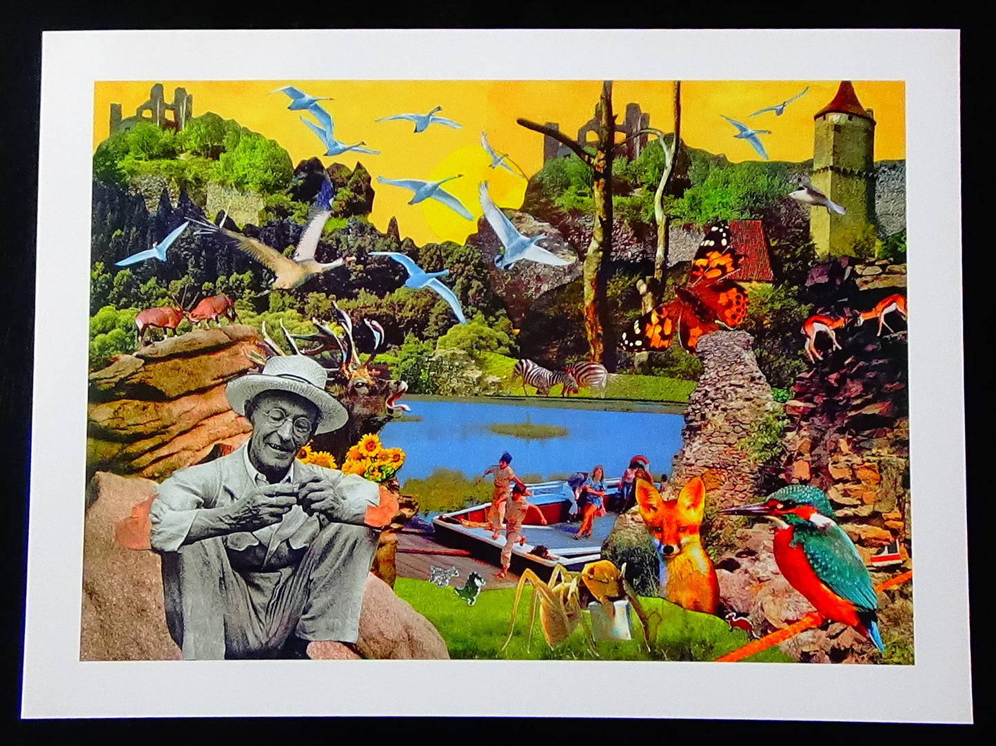 A4 Kunstdruck mit weißem Rand Querformat