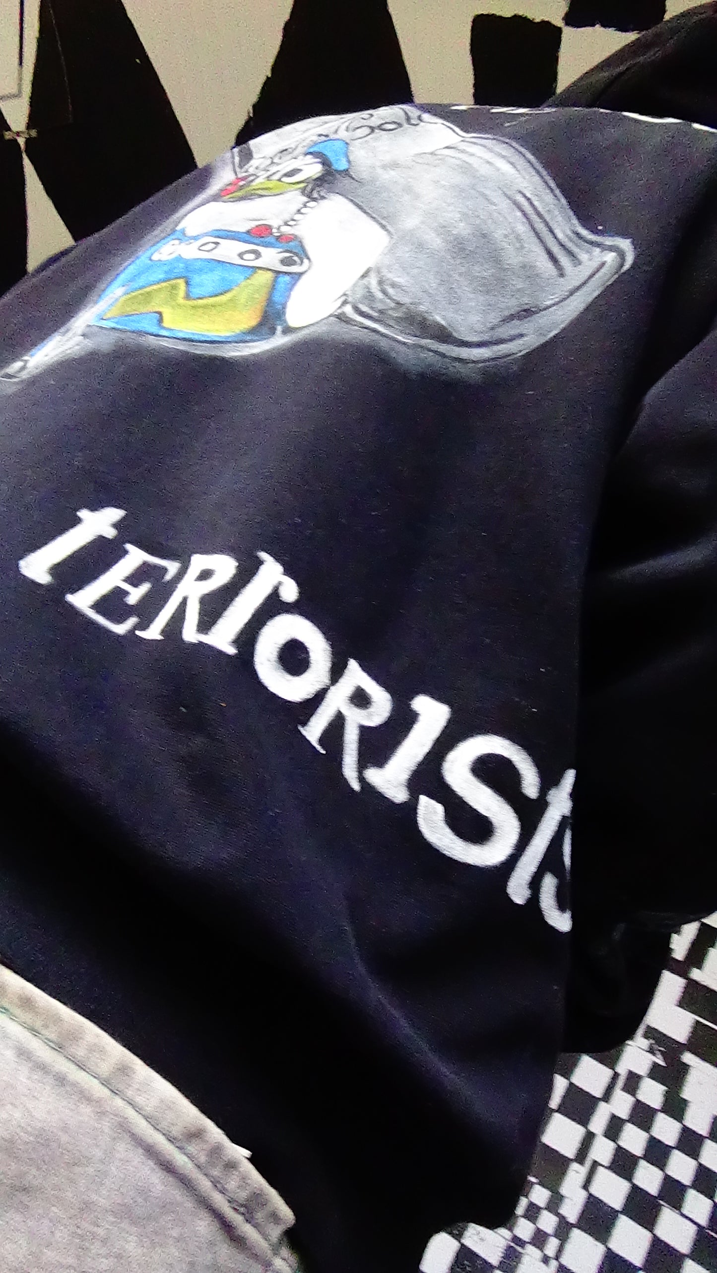 Hoodie namens "who are the heroes and who are the terrorists"